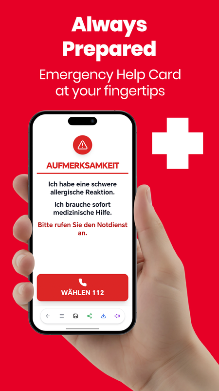 Allergy alert card screenshot 5