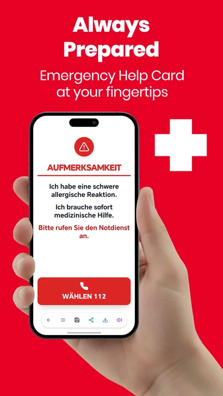 Allergy alert card screenshot 5
